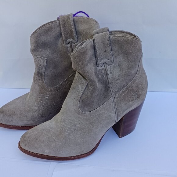 Frye Suede Booties Gray Size 6 - Picture 3 of 14